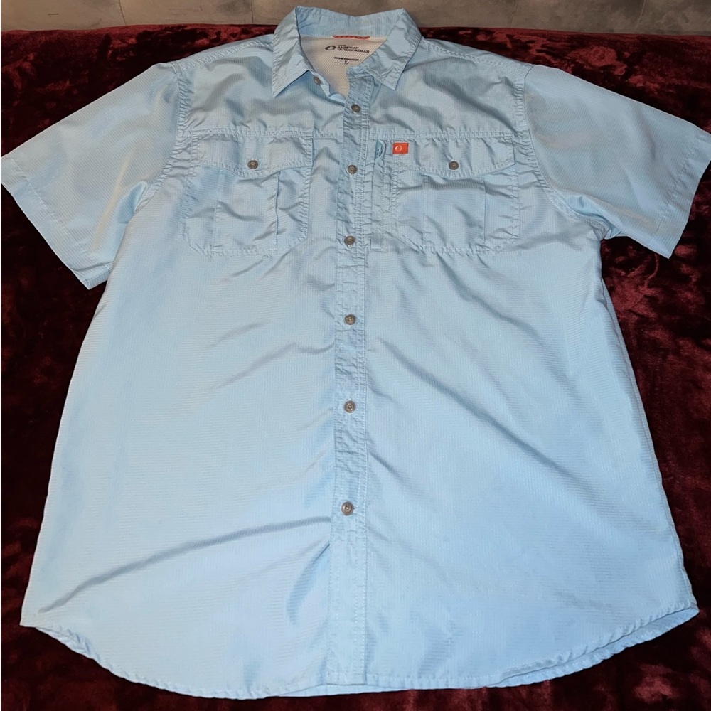 Men's Sky Blue Casual Button Down Shirt